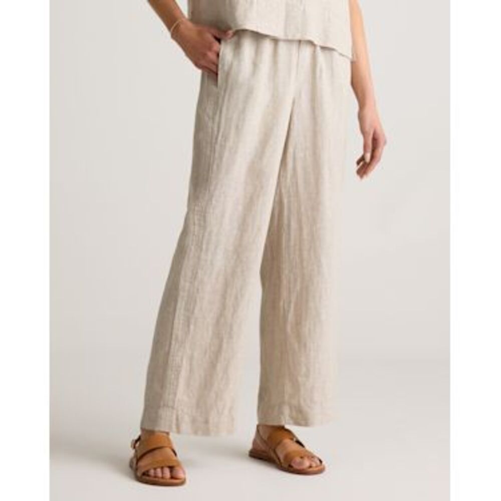 Quince Natural Wide Leg Linen Pants